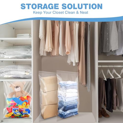 20 Count 18" x 24" Large 5 Gallon Plastic Zipper Storage Bags, 5 Gallon Clear Reclosable Storage Bags Great for Clothes, Shoes, Travel (4.72 Mil Thick) - size: 5 Gallon (20 Count)