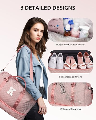 Gifts for Girls-7 8 9 10 11 12 13 14 15 16 Year Old-Kid Duffle Bag - color: Pink, style: L
