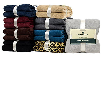 PAVILIA Blanket with Sleeves for Adult Women Men, Soft Warm Wearable Blanket Fleece Wrap Throw, Robe Blanket Gift - color: Latte