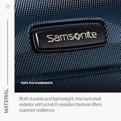 Samsonite Omni PC Hardside Expandable Luggage with Spinner Wheels, Teal, Carry-On 20-Inch - color: Teal, size: Carry-On 20-Inch