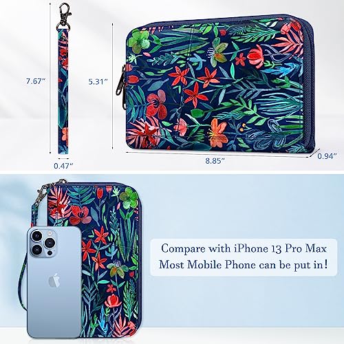 FINTIE Family Passport Holder Wallet Travel Document Organizer Clutch Bag - color: Jungle Night