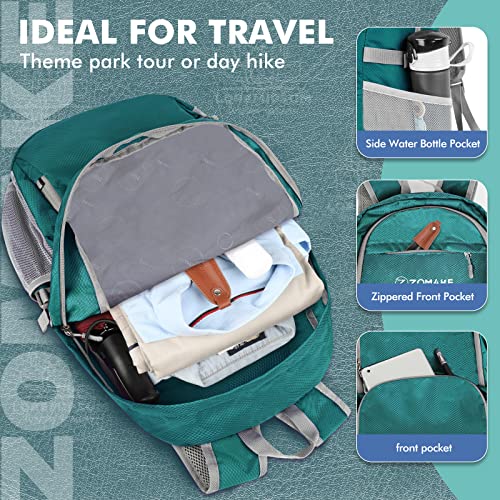 ZOMAKE Lightweight Packable Backpack 30L, Foldable Travel Hiking Daypack - color: Dark Green, size: 30L