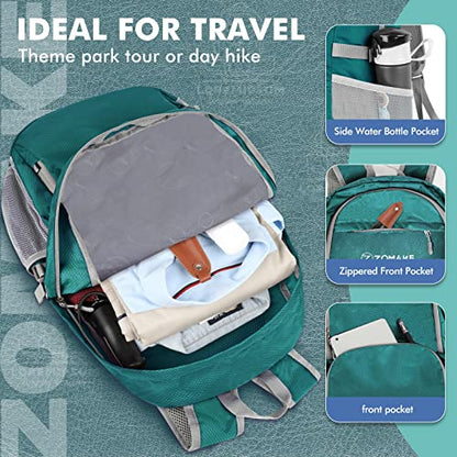 ZOMAKE Lightweight Packable Backpack 30L, Foldable Travel Hiking Daypack - color: Dark Green, size: 30L