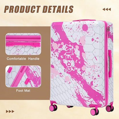 28 Inch Large PC Hard Shell Suitcase, Pink - color: Pink 28inch