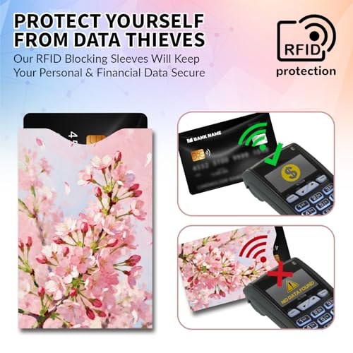 peacoblue 20PCS Scenery and Plants RFID Sleeves for Credit Cards - style: Flower and Scenery