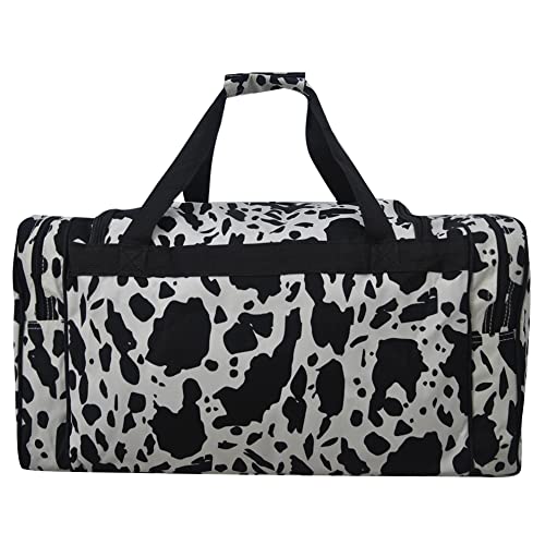 NGIL Canvas 23" inch Duffle Bag (Cow Splatter-Black) - color: Cow Splatter-Black