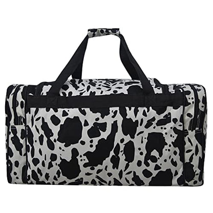 NGIL Canvas 23" inch Duffle Bag (Cow Splatter-Black) - color: Cow Splatter-Black