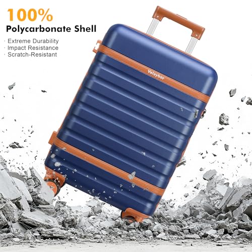 20 Inch Carry On Luggage Set 3 Piece With Travel Backpack - color: Blue, size: 3 Piece Set (20inch)
