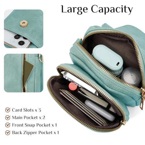 Fashion Small Crossbody Bags for Women Trendy Designer Cell Phone Purses - color: Lightblue