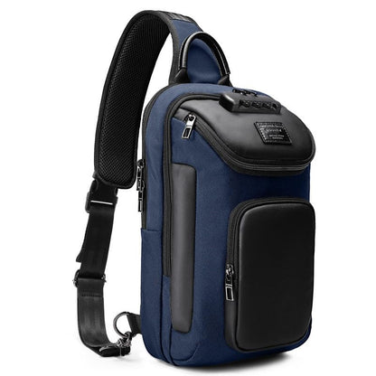 reeyee Sling Crossbody Bag Men, Travel Hiking Shoulder Chest Bag Backpack - color: Blue
