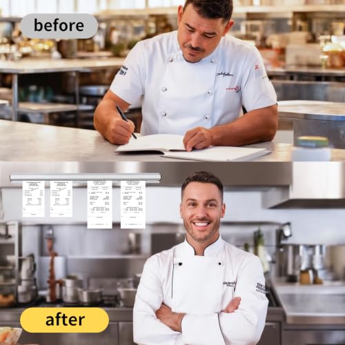 CjgyzTicket Holder for Restaurant, 28/32/36/48/60 inches, Restaurant Order Holder，Durable and Easy to use, Suitable for Commercial Kitchens, cafes, Fast-Food(32 Inch, 2 Pcs) - size: 32 inches