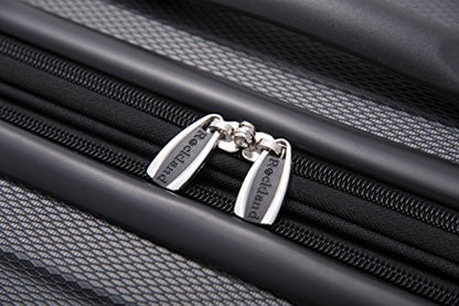 Rockland London Hardside 3 Piece Expandable Spinner Wheel Luggage Set, (20"/24"/28"), Black - color: Black, size: 3 Piece (28"/24"/20")