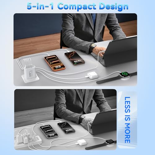 USB C 고속 충전기 블록, 60W 아이폰 USB 타입 C 벽 충전 전원 블록 - color: 오렌지-3팩