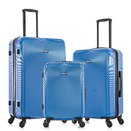 DUKAP INCEPTION Luggage with Spinner Wheels | Durable Lightweight Hardshell Suitcase,Travel Sets with Handle and Trolley | (20in, 24in, 28in) 3 Piece Luggage Set | Blue - color: Blue, size: 3 Piece Set (20/24/28 Inch)