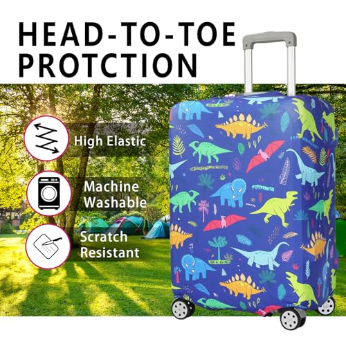 Luggage Cover, Dinosaur, L (25-28 Inch) - color: Dinosaur, size: L
