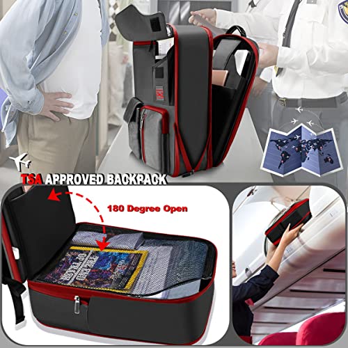 ZINZ Expandable Laptop Backpack 15 15.6 16 Inch,Black&Red - color: B01rd01