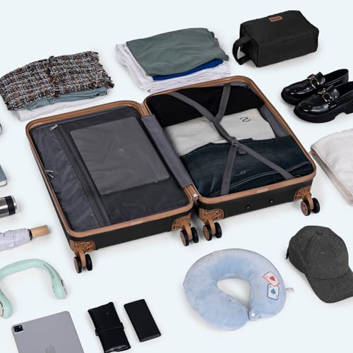 Eeeza 5 Piece, Luggage Set Lightweight Durable Hardshell20/24/28 Royal Blue - color: RoyalBlue