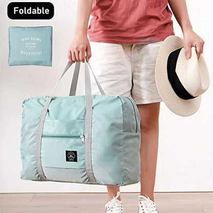Foldable Travel Duffel Bag (2 Pack), For Spirit Airlines, Weekender Overnight Bag, Tote Carry on Luggage Sport Duffle Weekender Overnight for Women and Girls (Pink Blue) - color: 2Pack -Pink Blue