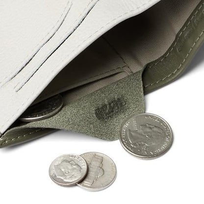 Bellroy Note Wallet (Slim Leather Bifold Design, RFID Blocking, Holds 4-11 Cards, Coin Pouch, Flat Note Section) - color: Willow