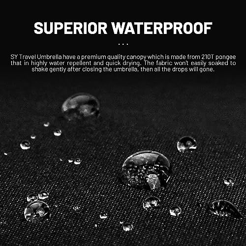 SY COMPACT Travel Umbrella - Windproof Automatic Compact Umbrellas for Rain - color: Dark green