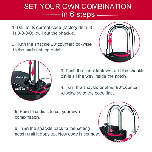ZHEGE TSA Approved Luggage Lock for Train Travel (1 Pack, Black) - color: Black, 1P