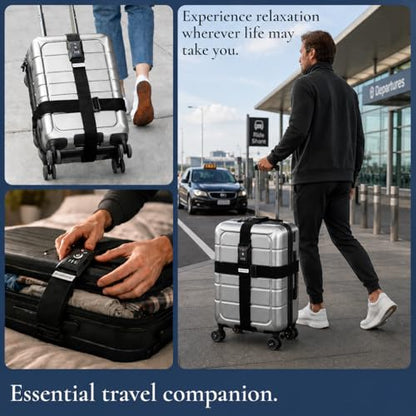 Brookstone Luggage Strap 2-in-1 TSA-Approved Expandable Strap - color: Blue, size: One Size