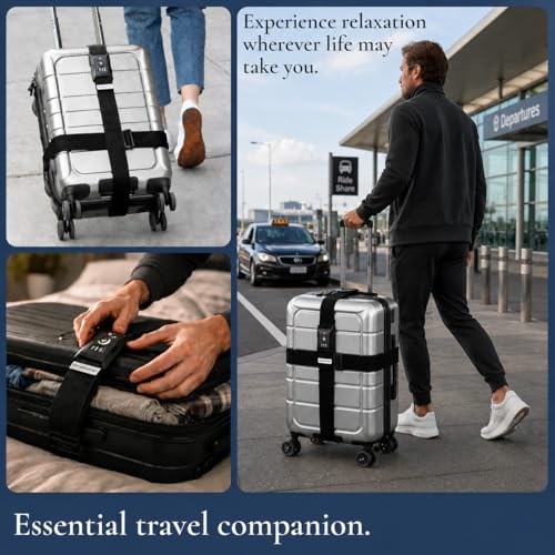 Brookstone Luggage Strap 2-in-1 TSA-Approved Expandable Strap - color: Blue, size: One Size