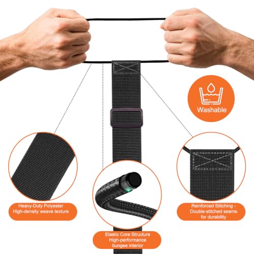 Luggage Straps for Suitcases Luggage Straps, 2-Piece Black - color: Black