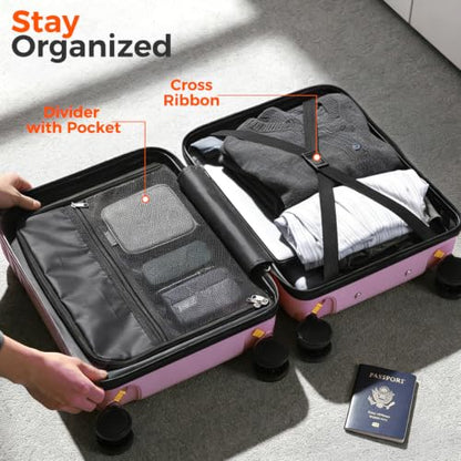 Hard Shell Suitcase With Removable Wheels, 16 Inch Carry On Luggage - color: Purple