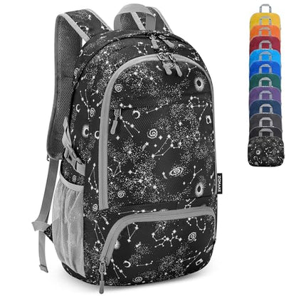 ZOMAKE Lightweight Packable Backpack 30L, Foldable Travel Hiking Daypack - color: D-starry Sky Print