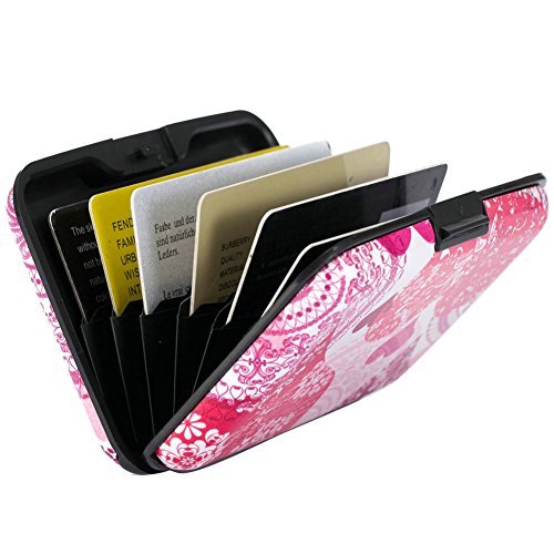 ELFISH RFID Aluminum Wallet Credit Card Protector Case Holder for Men Women - color: Heart