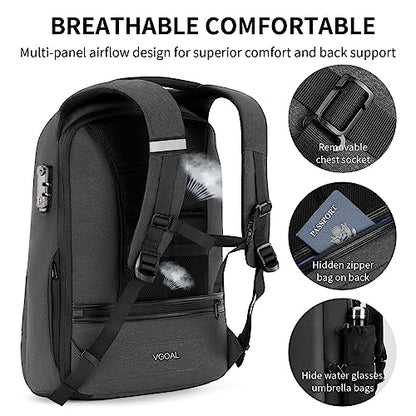VGOAL Travel Backpack 17 inch Anti Theft Laptop Bag for Men Women - color: Fg6303-17