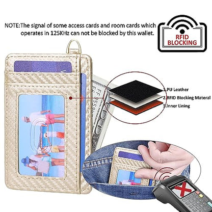 GEEAD Slim Minimalist Front Pocket RFID Blocking Card Holder Wallets for Men & Women - color: Carbon Khaki