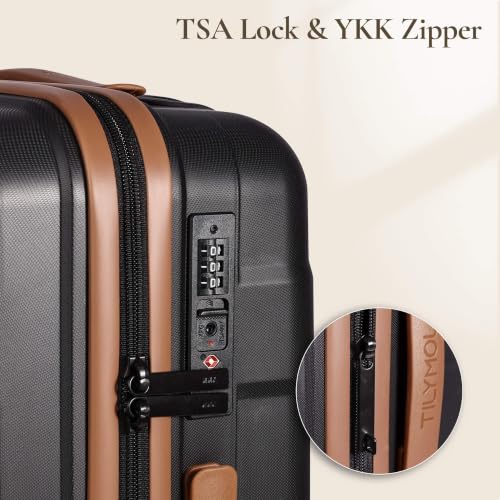 TILYMOL Expandable Luggage Sets 3 Piece, Hardside Suitcase Set with TSA - color: Blue