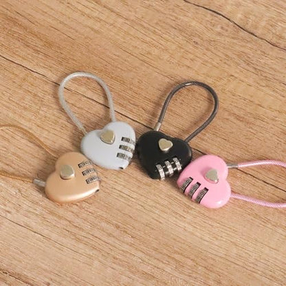 4 Pcs Heart Padlock Small Heart Lock with Key for Jewelry Box Diary Book