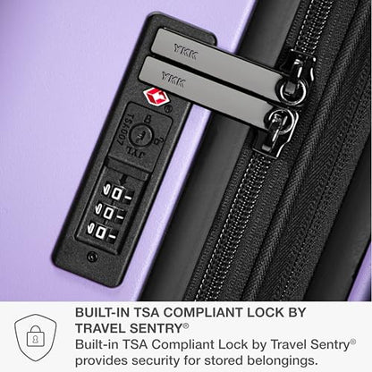 Traveler's Choice Markham Hardside Expandable Luggage with Double Spinner Wheels, Carry-On 22-Inch Suitcase, TSA Lock, Purple - color: Purple, size: 22-Inch Carry-on