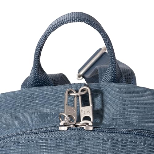 Baggallini Securtex® Anti-theft Vacation Travel Backpack 10x13 Slash-Resistant Nylon Daypack w/RFID - color: Mist