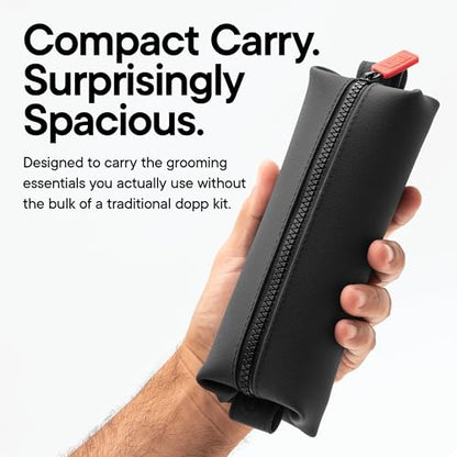 TOOLETRIES The Koby Dopp Kit Toiletry Bag- Mini 8.5" x 2.75" x 2", Charcoal - color: Charcoal, size: Mini 8.5” x 2.75” x 2”