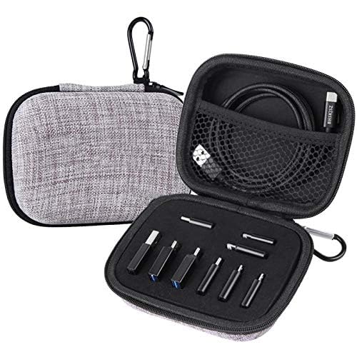 10-Piece Type C Adapter Kit, Compatible with Micro USB/Type C/USB OTG Adapter, Travel Case with and Carabiner, Includes USB Type C Cable