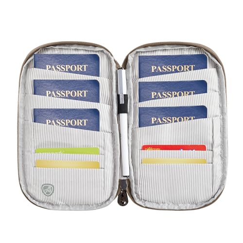 Travelon RFID Blocking Family Passport Wallet - color: Midnight Floral