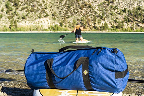 44L Daily Heavy Duty Duffle Bag, Weatherproof Ripstop Gym Travel Gear Bag - color: Pacific Blue, size: 12" x 24" (44 Liters)