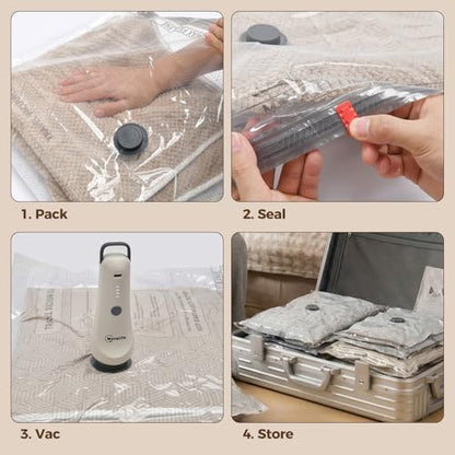 Vacuum Seal Bags for Clothing Travel,12-Pack, 80% Space Reduction - size: 12 Combo Travel Size