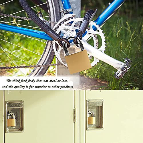 XFJSAK 2 Pcs Small Keyed Padlocks, Locker Lock, Locks with Keys 32mm, Gold, Compact, Hardened Alloy, Securing Luggage, Gym Lockers - color: 2 PCS 32mm Yellow
