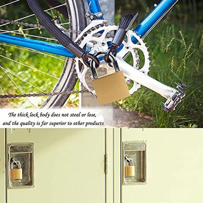 XFJSAK 2 Pcs Small Keyed Padlocks, Locker Lock, Locks with Keys 32mm, Gold, Compact, Hardened Alloy, Securing Luggage, Gym Lockers - color: 2 PCS 32mm Yellow