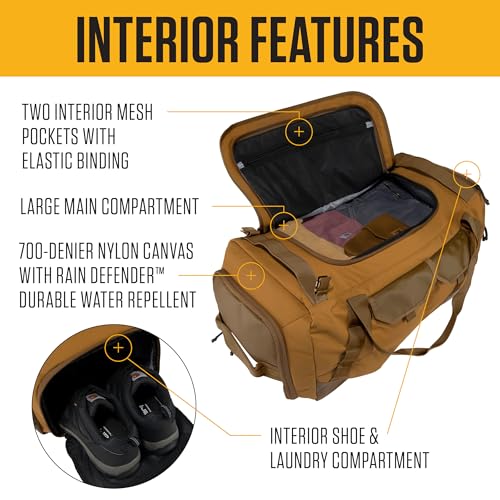 Carhartt Heavy-Haul Nylon Duck 55L Duffel Black - color: Black, style: 55l