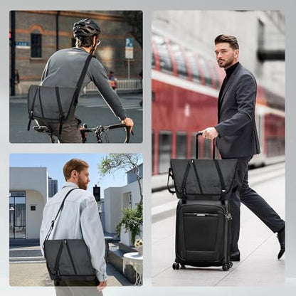 Large Messenger Bag Crossbody Laptop, Black - color: Dark Black