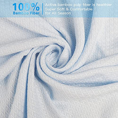 AmyHomie Cooling Blanket King Size 90"x108", 100% Rayon Derived from Bamboo - color: Blue, size: King (108"x90")