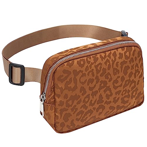 Nylon Crossbody Sling Bags for Women Small Cross Body Fanny Pack - color: N-pink Leopard