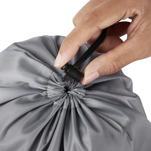 PALTERWEAR Drawstring Bag with Toggle - Nylon Cinch and Ditty Pouch Six-Pack (Gray, 9 x 12 Inch, Set of 6) - color: Gray, size: 9 x 12 Inch
