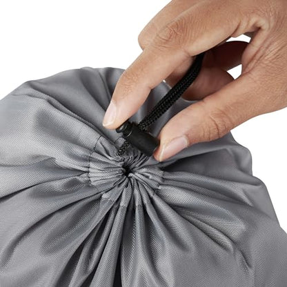 PALTERWEAR Drawstring Bag with Toggle - Nylon Cinch and Ditty Pouch Six-Pack (Gray, 9 x 12 Inch, Set of 6) - color: Gray, size: 9 x 12 Inch